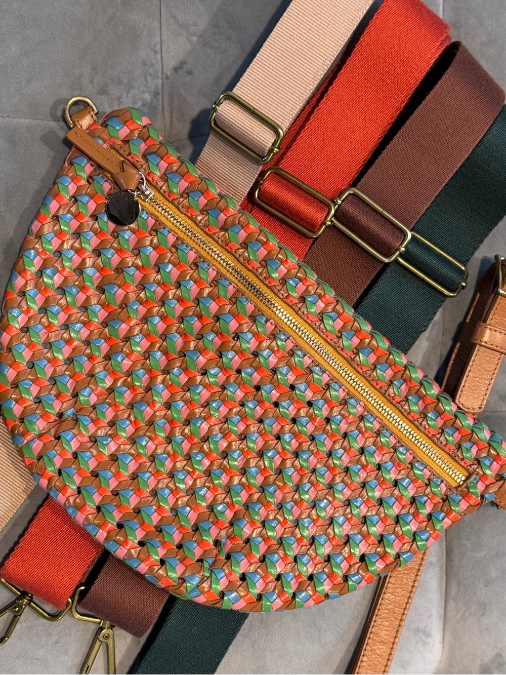 Rare Clare V Multi Rattan Grande Fanny